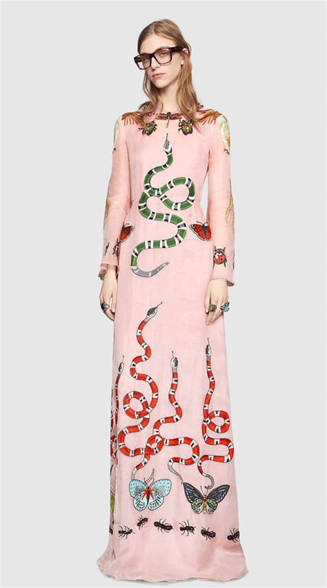 gucci long snake dress|gucci clothing line.